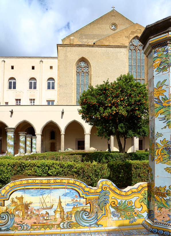 Santa Chiara cloister, Naples, Italy